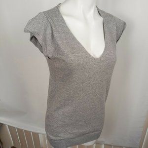 Xhilaration Women's Juniors SZ XXL Sparkly Silver Gray Sweater Top Short Sleeved